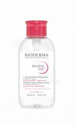Bioderma Sensibio H2O - płyn micelarny do oczyszczania twarzy i zmywania makijażu z dozownikiem 500 ml