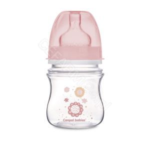 Canpol babies antykolkowa butelka szerokootworowa EasyStart "Newborn baby" 120 ml (35/216) różowa