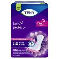 Specjalistyczne podpaski na noc TENA Lady Protect + Maxi Night x 12 szt