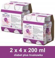 Resource diabet plus truskawka w dwupaku (2x) 4 x 200 ml