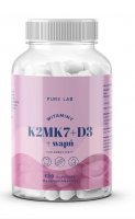 Aura Herbals Pure Lab witaminy K2MK7 + D3+ Wapń x 130 kaps