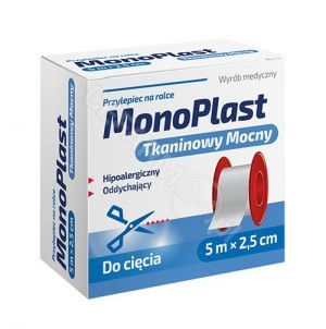 MonoPlast przylepiec tkaninowy mocny 5m x 2,5cm x 1 szt (Apteczka ABC)