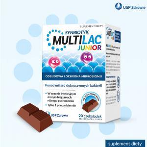 Multilac Junior Synbiotyk (Probiotyk + Prebiotyk) x 20 czekoladek
