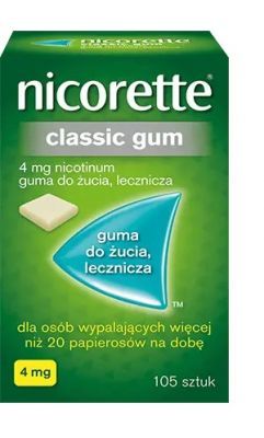 Nicorette Classic gum 4 mg x 105 gum do żucia