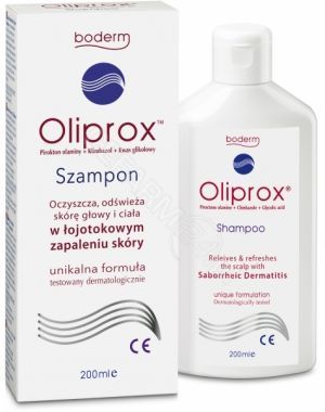 Oliprox szampon do stosowania w łojotokowym zapaleniu skóry głowy i ciała 200 ml