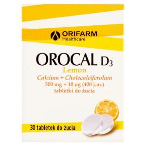 Orocal d3 lemon x 30 tabl do żucia