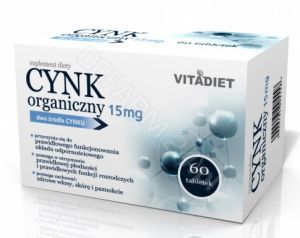 VitaDiet Cynk organiczny 15 mg x 60 tabl