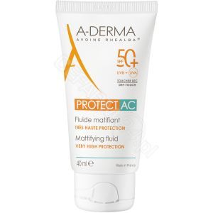 A-derma Protect AC fluid matujący z spf 50+ do skóry tłustej i skłonnej do trądziku 40 ml