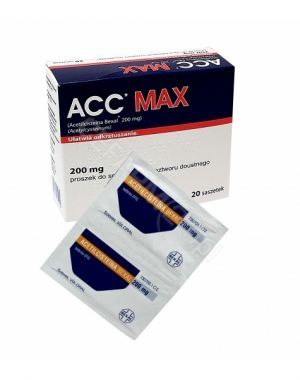 ACC Max 200 mg granulat x 20 sasz (import równoległy - Inpharm Hiszpania)