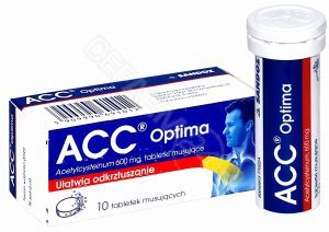 ACC Optima tabletki musujące na kaszel mokry 600 mg x 10 tabl