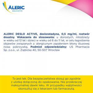 Aleric Deslo Active 0,5 mg/ml syrop na alergię i katar sienny dla dzieci 60 ml