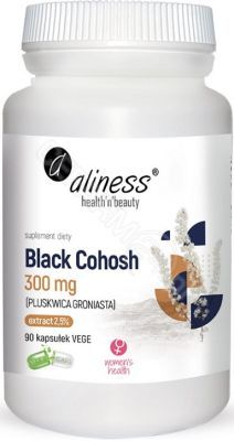 Aliness Black Cohosh 300 mg (Pluskwica Groniasta) x 90 kaps