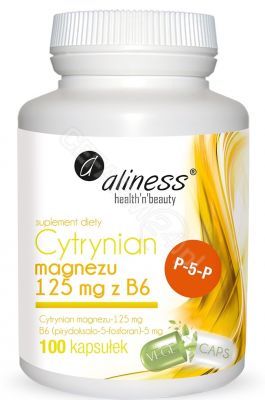 Aliness Cytrynian magnezu 125 mg z B6 x 100 kaps