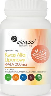 Aliness Kwas Alfa-Liponowy R-ALA 200 mg x 60 tabl