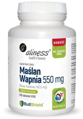 Aliness Maślan Wapnia 550 mg x 100 tabl vege