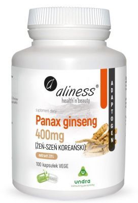 Aliness Panax Ginseng 400 mg (Żeń-szeń Koreański) x 100 kaps vege