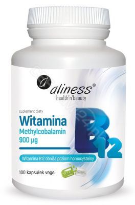 Aliness Witamina B12 Methylcobalamin 900µg x 100 kaps vege