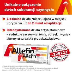 Allefin (20 mg+10 mg)/g żel na ukąszenia owadów 30 g