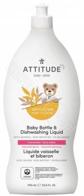 Attitude Sensitive Skin Baby naturalny płyn do mycia butelek i naczyń dla niemowląt 700 ml