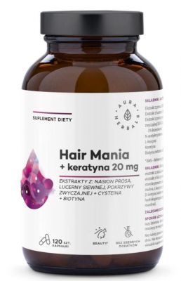Aura Herbals Hair Mania + keratyna 20 mg x 120 kaps