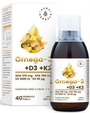 Aura Herbals Omega-3+D3+K2 200 ml