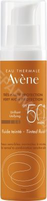 Avene fluid koloryzujący z bardzo wysoką ochroną przeciwsłoneczną spf50+ do skóry normalnej i mieszanej 50 ml