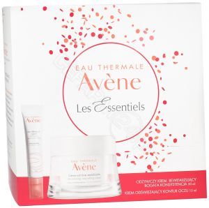 Avene Les Essentiels promocyjny zestaw - odżywczy krem rewitalizujący do skóry wrażliwej bardzo suchej (bogata konsystencja) 50 ml + krem odświeżający kontur oczu 15 ml