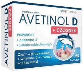 Avetinol D + czosnek x 60 kaps (Avet Pharma)
