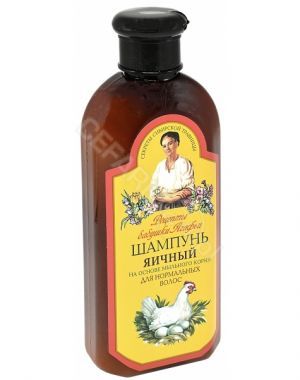 Babuszka Agafia szampon jajeczny na bazie korzenia z mydlnicy lekarskiej - do włosów normalnych 350 ml