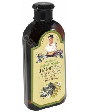 Babuszka Agafia szampon miód i lipa na bazie korzenia z mydlnicy lekarskiej - do wszystkich typów włosów 350 ml
