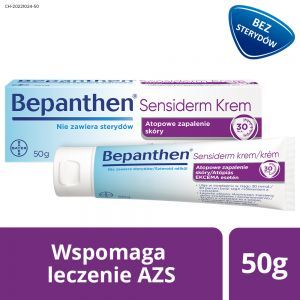 Bepanthen Sensiderm krem 50 g – wspomaganie leczenia AZS i egzemy + Bepanthen Baby maść ochronna 30 g GRATIS!!!