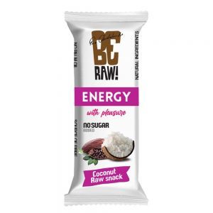 BeRAW! Energy Baton energetyczny Coconut 40 g (surowe kakao, kokos)