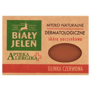 Biały Jeleń Apteka Alergika mydło dermatologiczne z glinką czerwoną do skóry naczynkowej 125 g