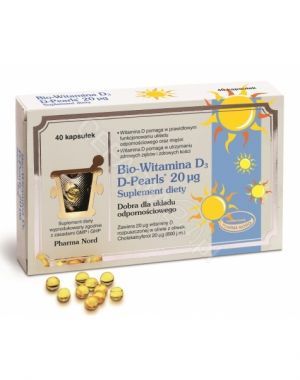 Bio-witamina D3 D-Pearls 20µg x 40 kaps