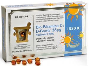 Bio-witamina D3 D-Pearls 38 µg x 80 kaps