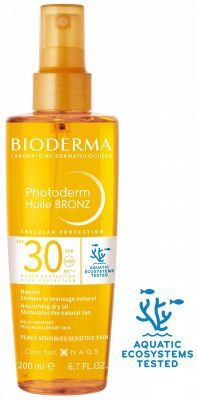 Bioderma Photoderm Huile BRONZ SPF30 Suchy olejek przyspieszający opalanie 200 ml