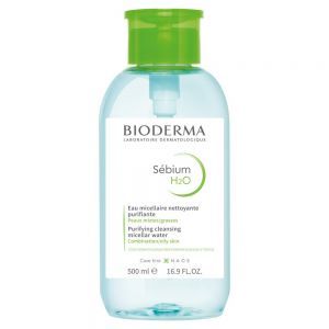 Bioderma Sebium H2O - antybakteryjny płyn micelarny do oczyszczania twarzy z dozownikiem 500 ml