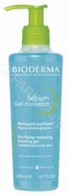 Bioderma sebium moussant - antybakteryjny żel do mycia twarzy 200 ml + Sebium H2O 100 ml GRATIS!!!