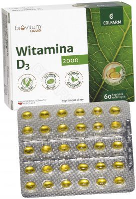 Biovitum Liquid Witamina D3 2000 x 60 kaps