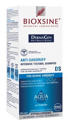 Bioxsine Dermagen Aqua Thermal DS hipoalergiczny szampon przeciwłupieżowy dla skóry głowy z łojotokiem 200 ml