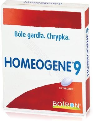 Boiron Homeogene 9 x 60 tabl (zapalenie gardła)
