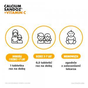 Calcium Sandoz + Witamina C orange 1g x 10 tabl