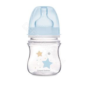 Canpol babies antykolkowa butelka szerokootworowa EasyStart "Newborn baby" 120 ml (35/216) niebieska