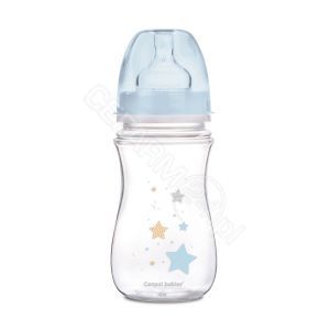 Canpol babies antykolkowa butelka szerokootworowa EasyStart "Newborn baby" 240 ml (35/217) niebieska