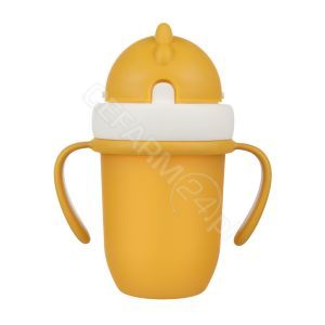 Canpol babies kubek ze składaną rurką silikonową MATTE PASTELS żółty 210 ml (56/522)