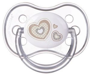 Canpol babies Newborn Baby smoczek do uspokajania silikonowy symetryczny 0-6 miesięcy (22/580) 1 szt (beżowy)
