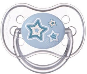 Canpol babies Newborn Baby smoczek do uspokajania silikonowy symetryczny 6-18 miesięcy (22/581) 1 szt (niebieski)