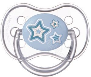 Canpol babies Newborn smoczek do uspokajania silikonowy anatomiczny 0-6 miesięcy (22/565) 1 szt (niebieski)
