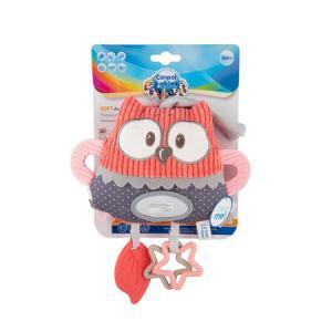 Canpol babies pluszowa zabawka edukacyjna do wózka/łóżeczka "Pastel Friends" (68/065) koralowa
