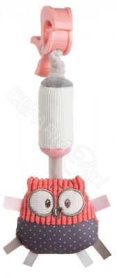 Canpol babies pluszowa zabawka z dzwoneczkiem "Pastel Friends" (68/066) koralowa